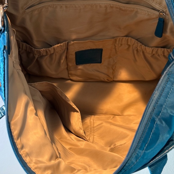 Coach Signature Nylon Teal Tote Carry On Multi Purpose Diaper/Travel Bag F77577 - Picture 7 of 16